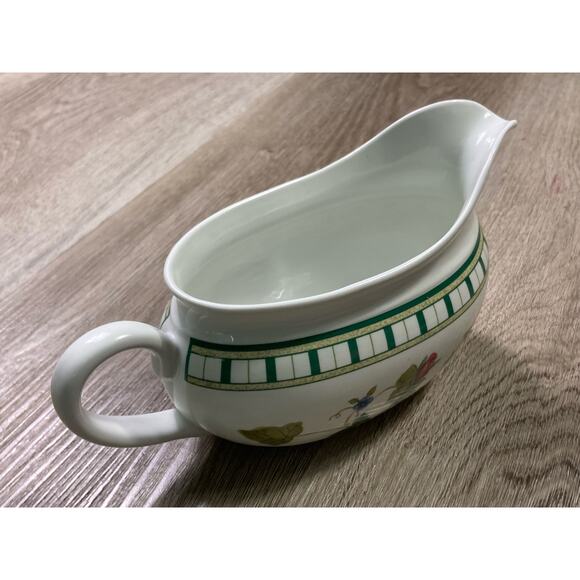 Lenox Summer Terrace Gravy Boat Green Floral Ivy Trim Vintage - Picture 8 of 9